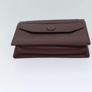 CARTIER Clutch Bag Leather Bordeaux Auth 70664-6