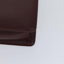 CARTIER Clutch Bag Leather Bordeaux Auth 70664-7