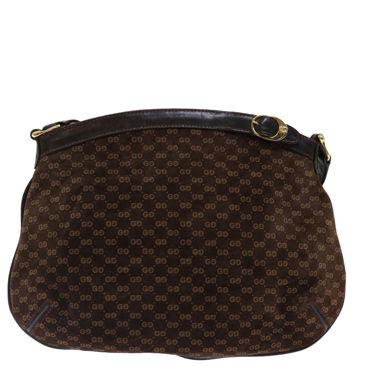 GUCCI Micro GG Canvas Shoulder Bag Brown Auth 70665