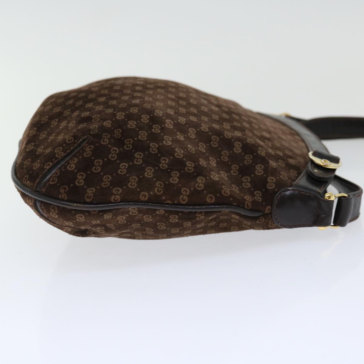 GUCCI Micro GG Canvas Shoulder Bag Brown Auth 70665