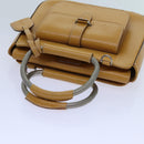 GUCCI Hand Bag Leather Brown Auth 70668-6