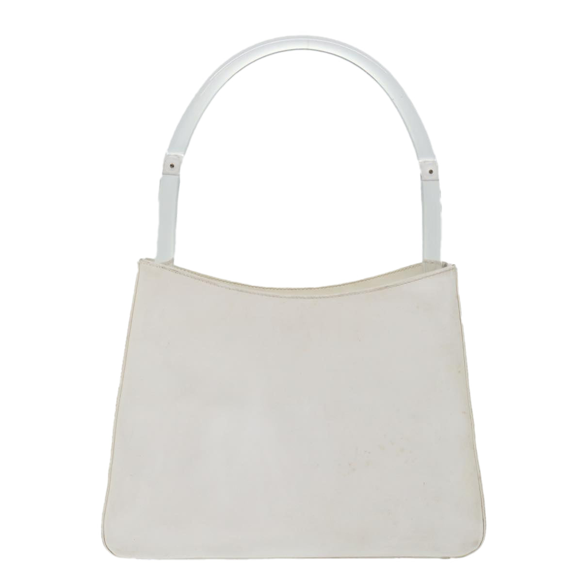 PRADA Shoulder Bag Patent leather White Auth 70671 - 0