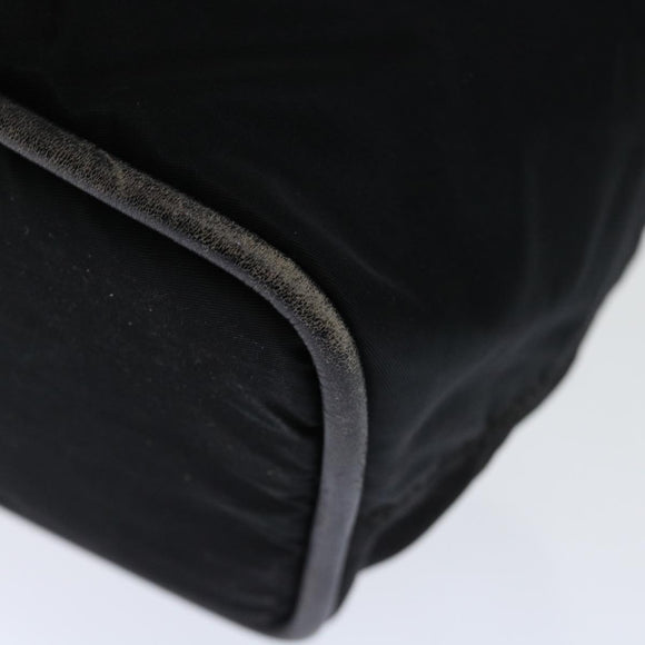 CELINE Hand Bag Nylon Black Auth 70673