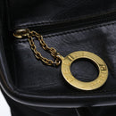 CELINE Hand Bag Nylon Black Auth 70673-10