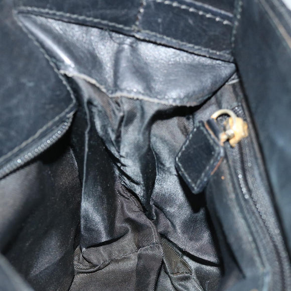 CELINE Hand Bag Nylon Black Auth 70673