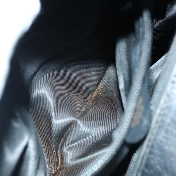 CELINE Hand Bag Nylon Black Auth 70673