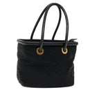 CELINE Hand Bag Nylon Black Auth 70673-1