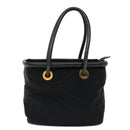 CELINE Hand Bag Nylon Black Auth 70673-13