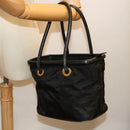 CELINE Hand Bag Nylon Black Auth 70673-22
