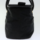 CELINE Hand Bag Nylon Black Auth 70673-4