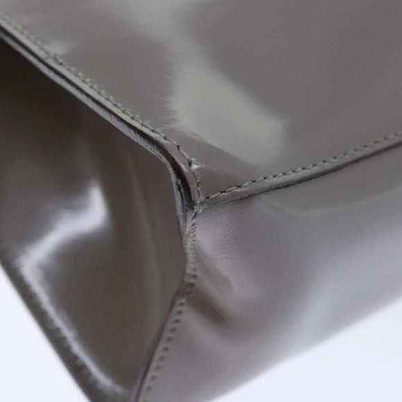 Salvatore Ferragamo Hand Bag Patent leather Gray Auth 70674