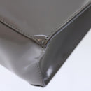 Salvatore Ferragamo Hand Bag Patent leather Gray Auth 70674-9