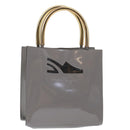 Salvatore Ferragamo Hand Bag Patent leather Gray Auth 70674-1