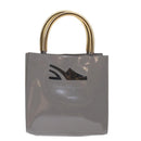 Salvatore Ferragamo Hand Bag Patent leather Gray Auth 70674-13