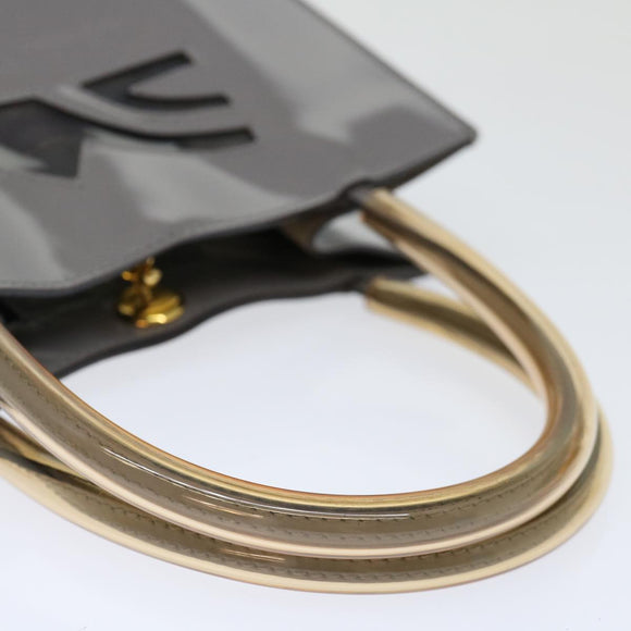 Salvatore Ferragamo Hand Bag Patent leather Gray Auth 70674