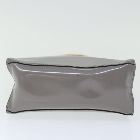 Salvatore Ferragamo Hand Bag Patent leather Gray Auth 70674