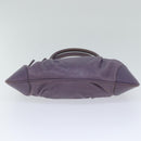 Salvatore Ferragamo Gancini Hand Bag Leather Purple Auth 70676-6