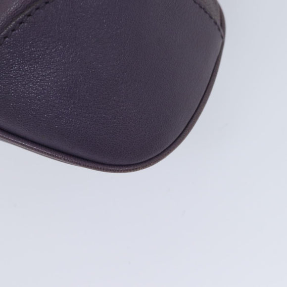 Salvatore Ferragamo Gancini Hand Bag Leather Purple Auth 70676