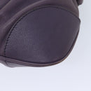 Salvatore Ferragamo Gancini Hand Bag Leather Purple Auth 70676-10