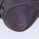 Salvatore Ferragamo Gancini Hand Bag Leather Purple Auth 70676-16