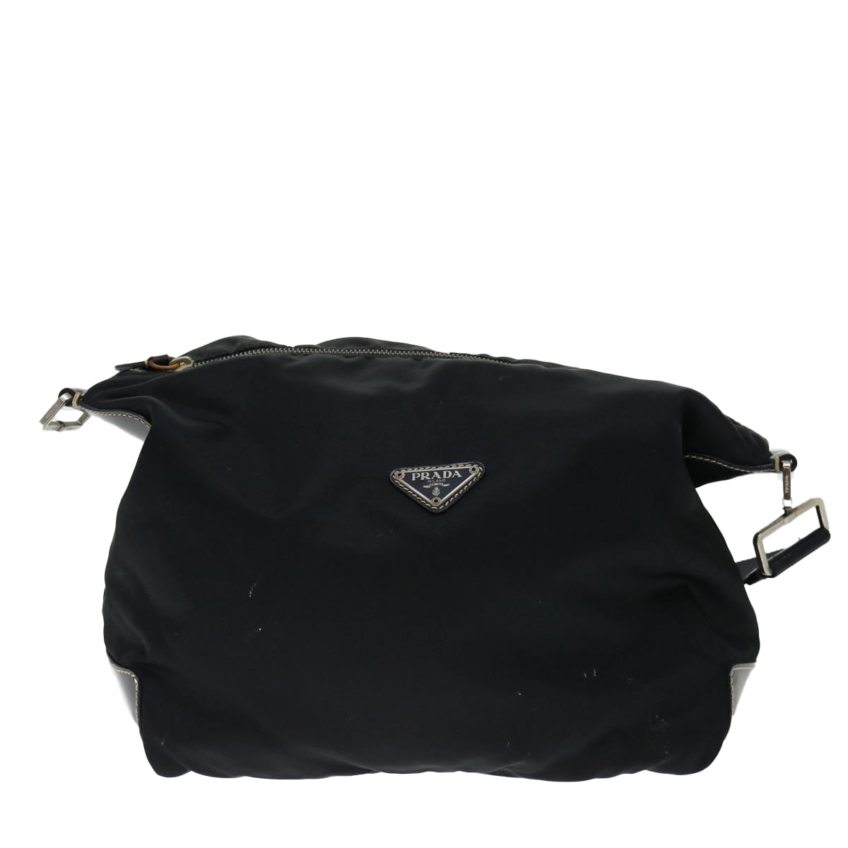 PRADA Shoulder Bag Nylon Black Auth 70680