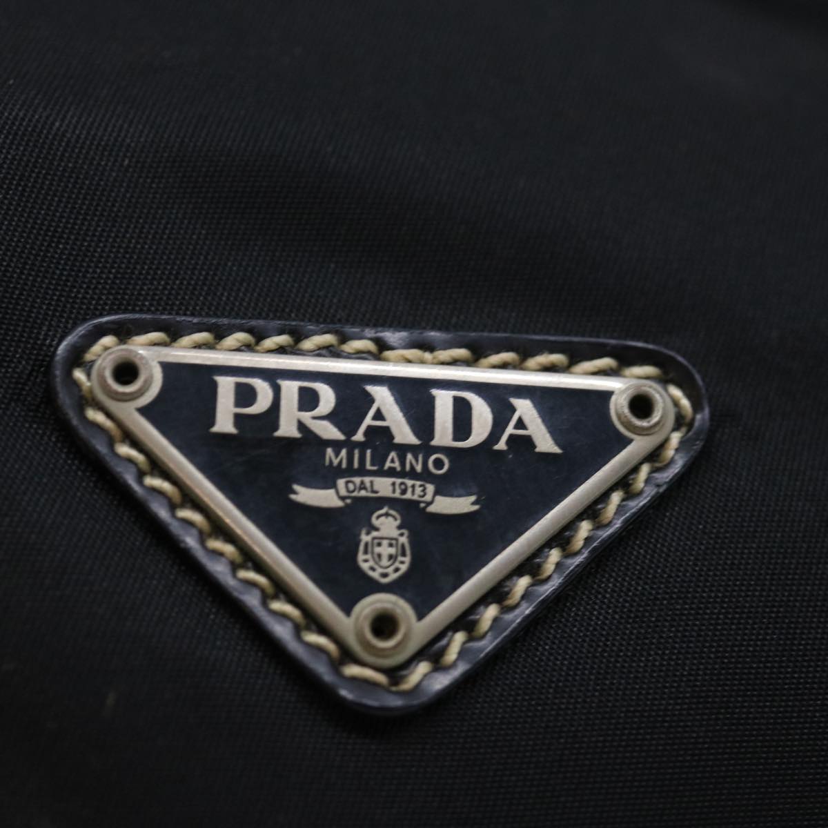 PRADA Shoulder Bag Nylon Black Auth 70680