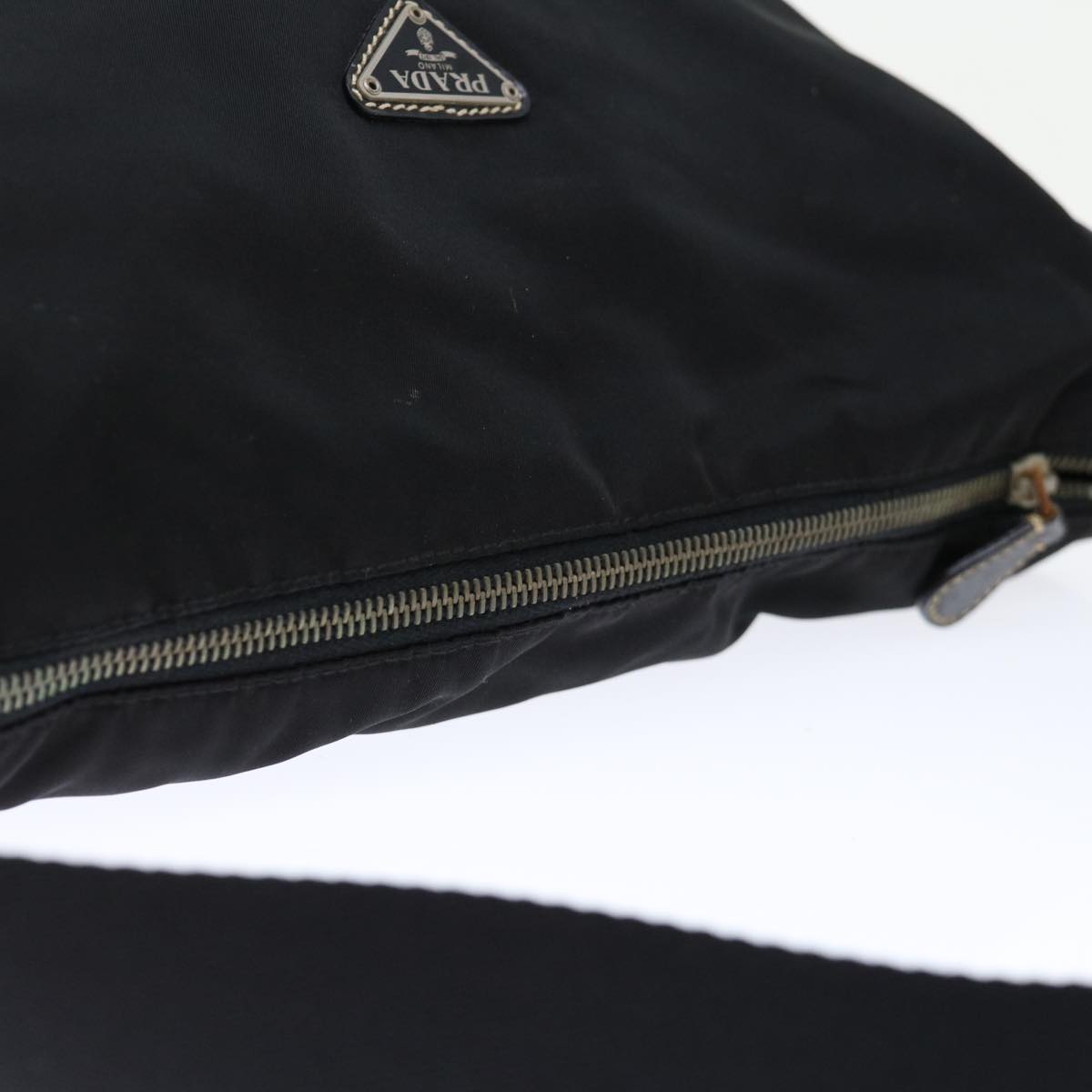 PRADA Shoulder Bag Nylon Black Auth 70680