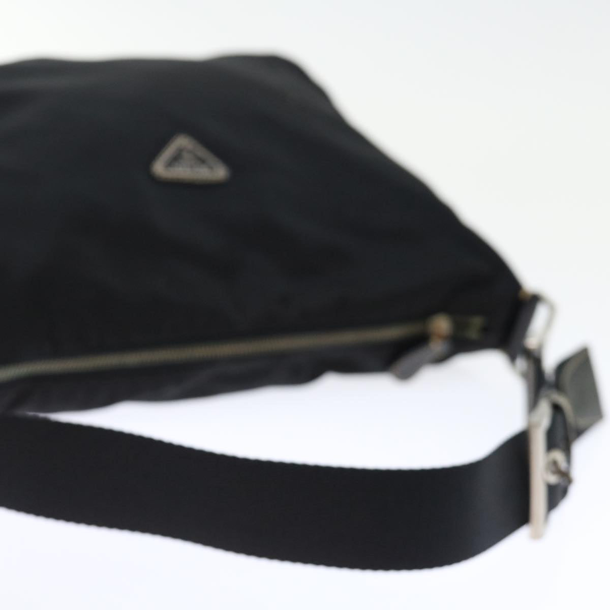 PRADA Shoulder Bag Nylon Black Auth 70680