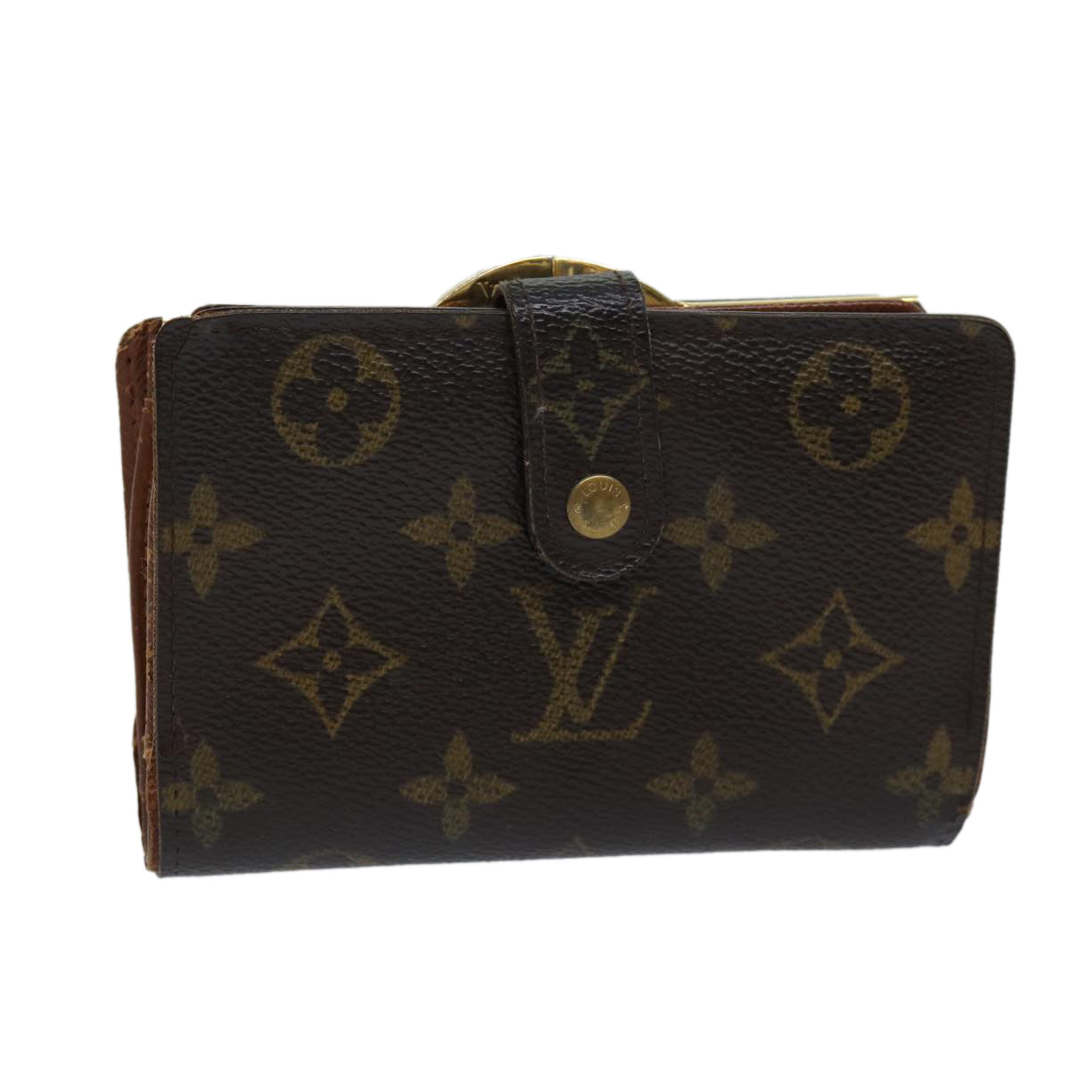 LOUIS VUITTON Monogram Porte Monnaie Billets Viennois Wallet M61663 Auth 70688