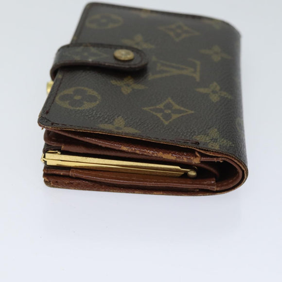 LOUIS VUITTON Monogram Porte Monnaie Billets Viennois Wallet M61663 Auth 70688