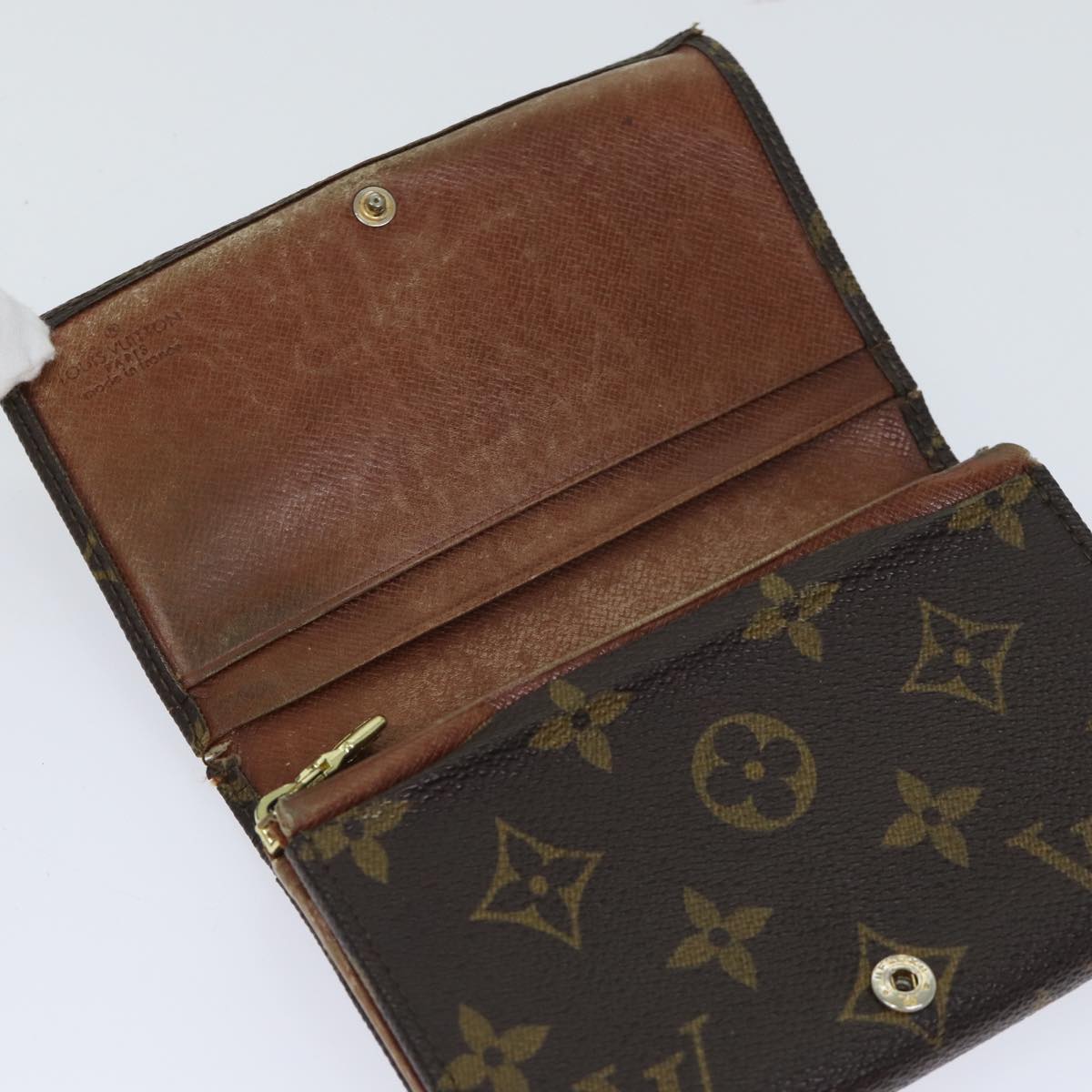 LOUIS VUITTON Monogram Portefeuille Tresol Wallet M61736 LV Auth 70689