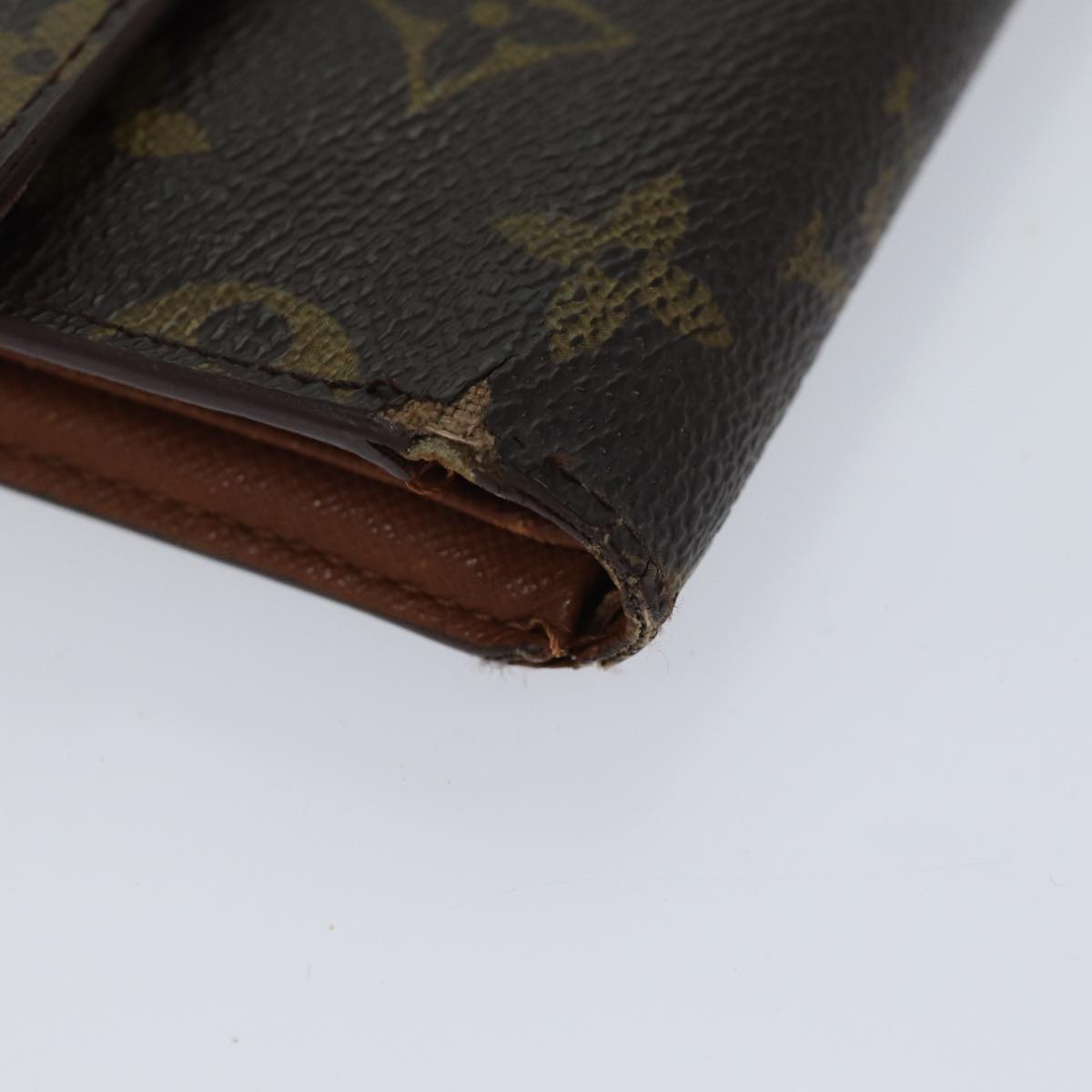 LOUIS VUITTON Monogram Porte Tresor Etui Papie Wallet M61202 LV Auth 70690