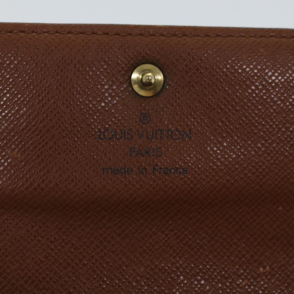 LOUIS VUITTON Monogram Porte Tresor Etui Papie Wallet M61202 LV Auth 70690