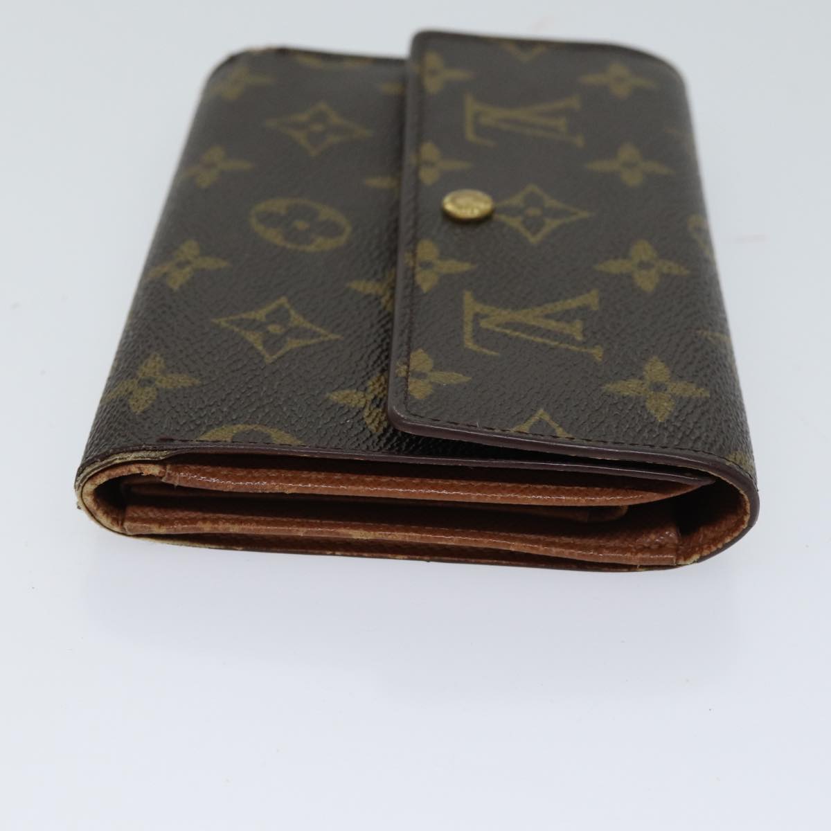 LOUIS VUITTON Monogram Porte Tresor Etui Papie Wallet M61202 LV Auth 70690