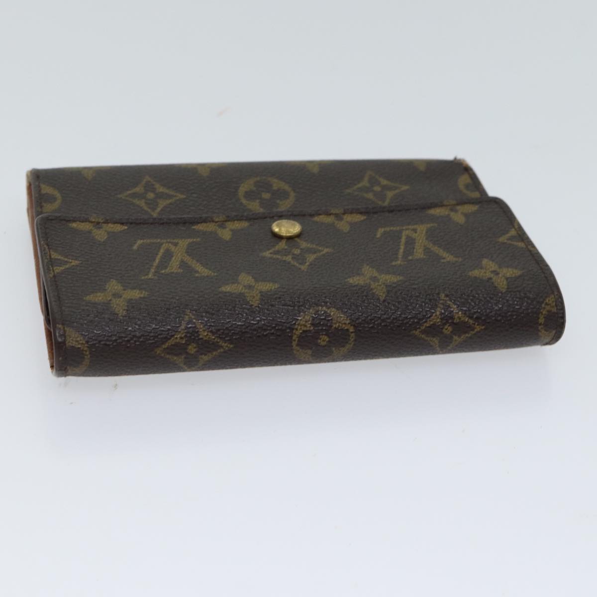 LOUIS VUITTON Monogram Porte Tresor Etui Papie Wallet M61202 LV Auth 70690