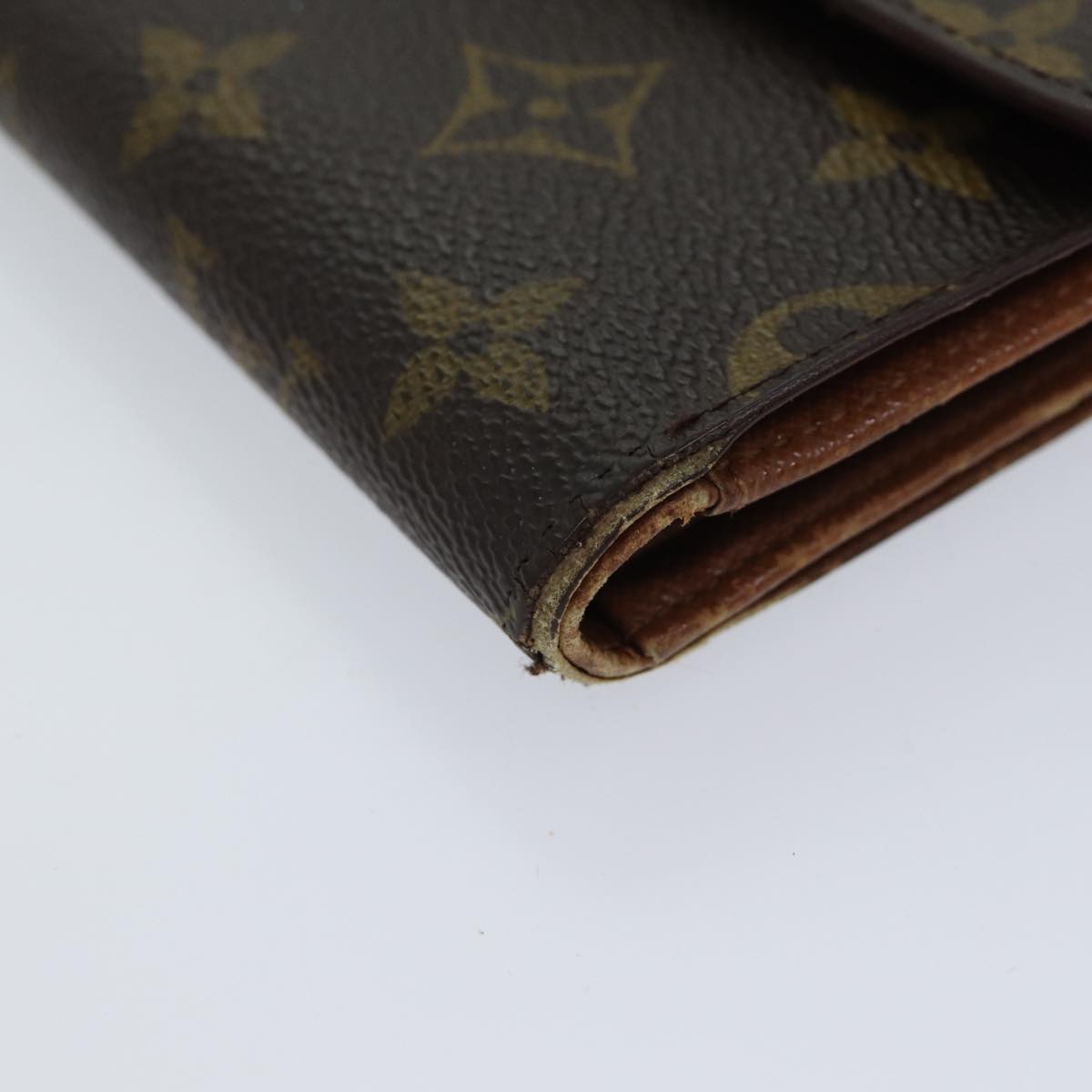 LOUIS VUITTON Monogram Porte Tresor Etui Papie Wallet M61202 LV Auth 70690