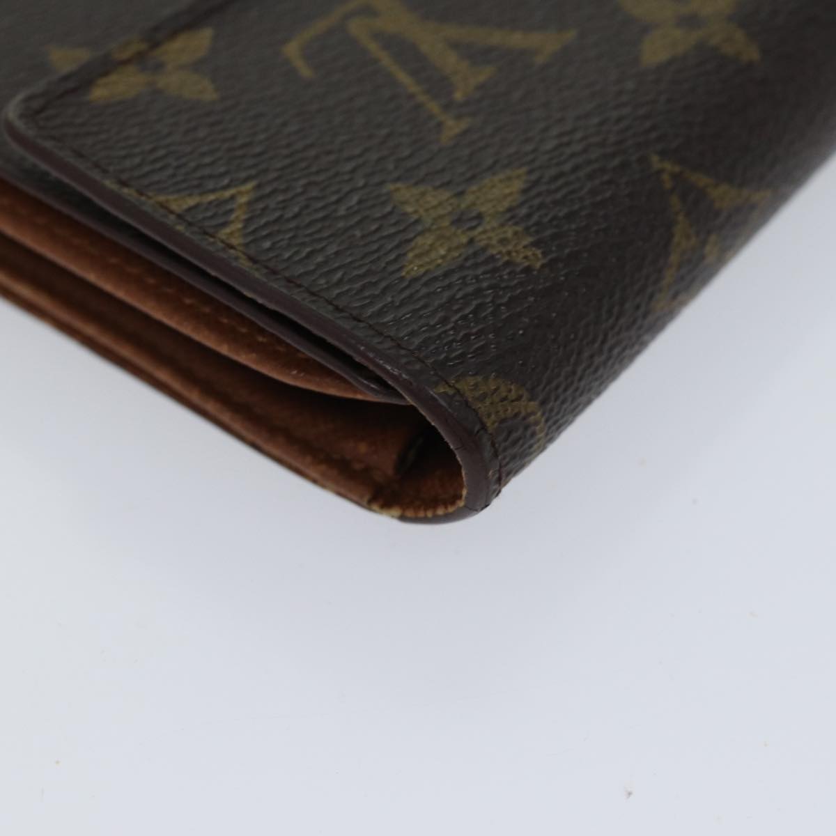 LOUIS VUITTON Monogram Porte Tresor Etui Papie Wallet M61202 LV Auth 70690