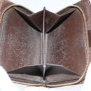 LOUIS VUITTON Damier Ebene Compact Zip Wallet N61668 LV Auth 70692-11