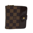 LOUIS VUITTON Damier Ebene Compact Zip Wallet N61668 LV Auth 70692-1