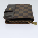 LOUIS VUITTON Damier Ebene Compact Zip Wallet N61668 LV Auth 70692-3