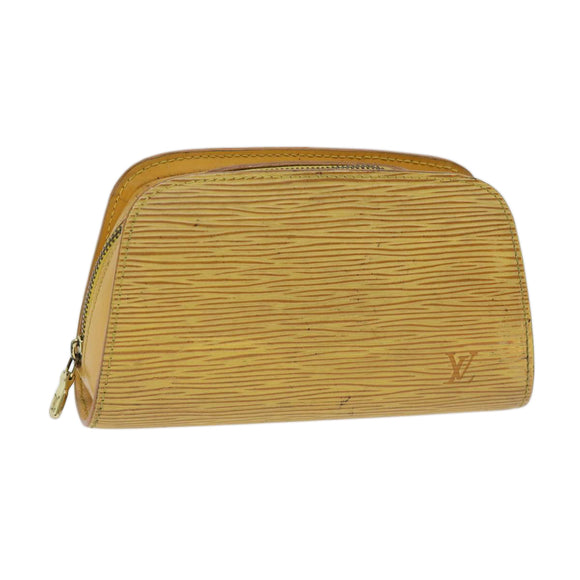 LOUIS VUITTON Epi Dauphine PM Pouch Yellow M48449 LV Auth 70694