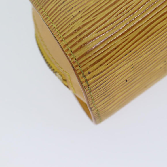 LOUIS VUITTON Epi Dauphine PM Pouch Yellow M48449 LV Auth 70694