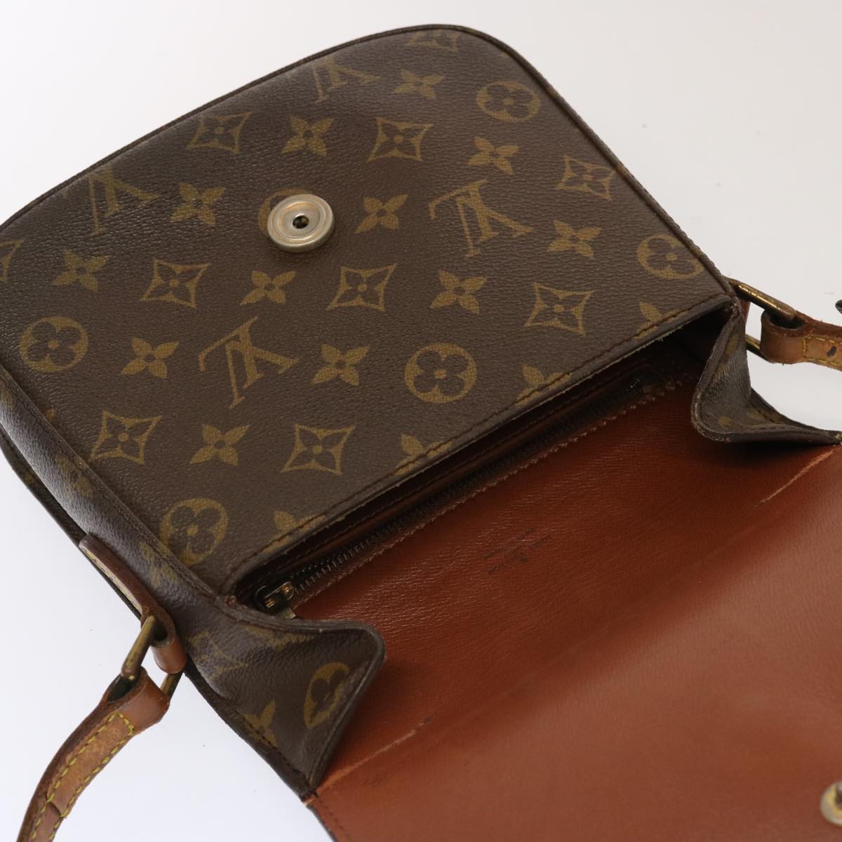 LOUIS VUITTON Monogram Saint Cloud MM Shoulder Bag M51243 LV Auth 70696