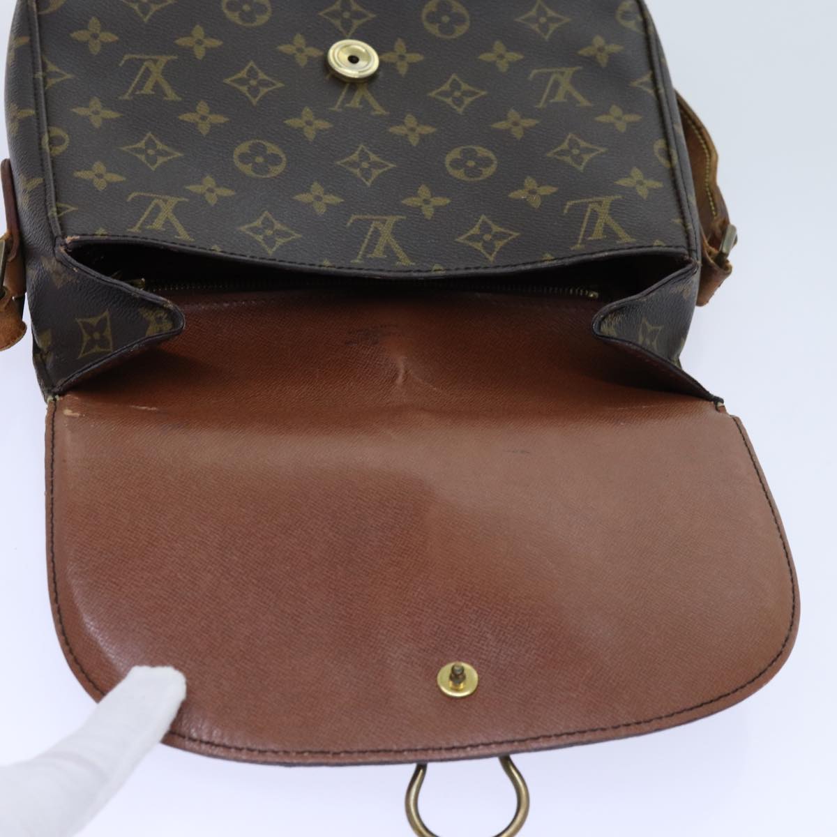 LOUIS VUITTON Monogram Saint Cloud GM Shoulder Bag M51242 LV Auth 70697