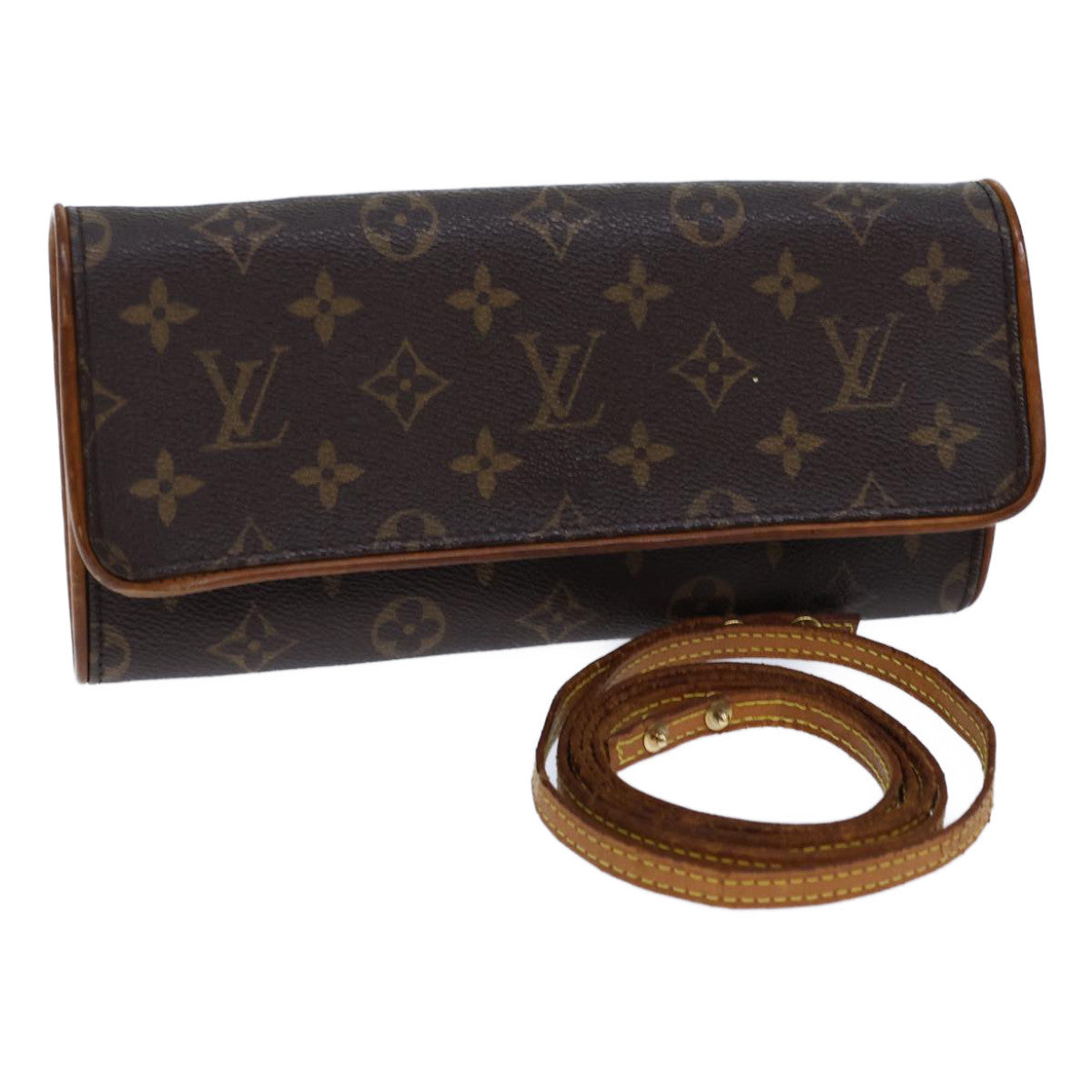 LOUIS VUITTON Monogram Pochette Twin GM Shoulder Bag M51852 LV Auth 70699