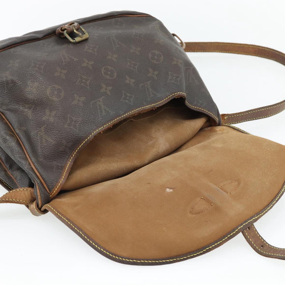 LOUIS VUITTON Monogram Saumur 30 Shoulder Bag M42256 LV Auth 70706