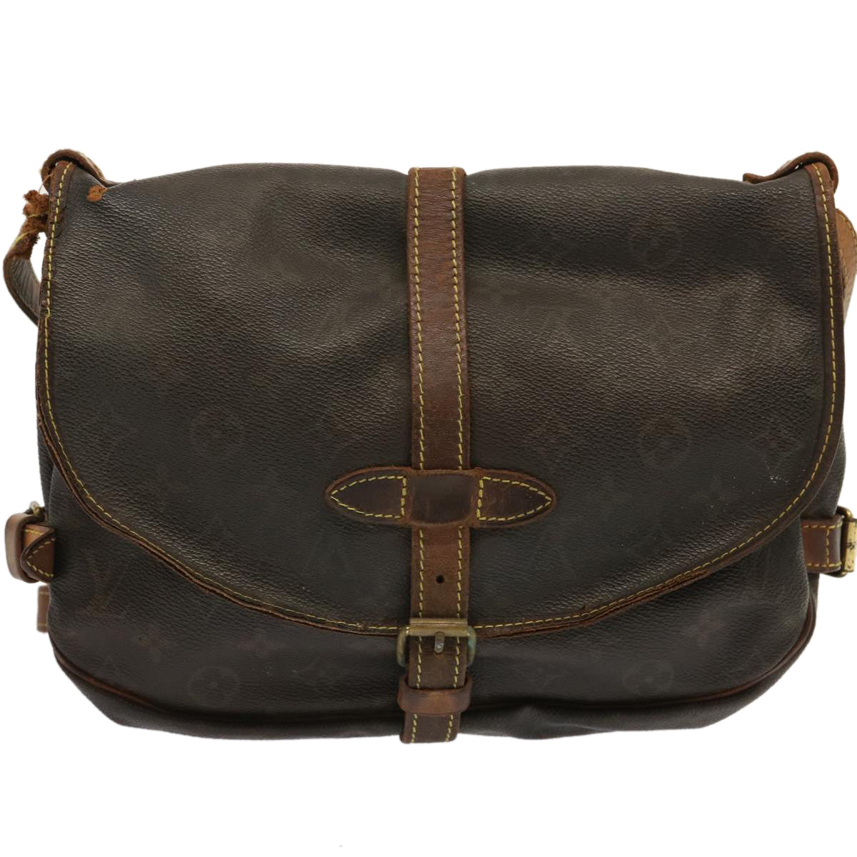 LOUIS VUITTON Monogram Saumur 30 Shoulder Bag M42256 LV Auth 70706