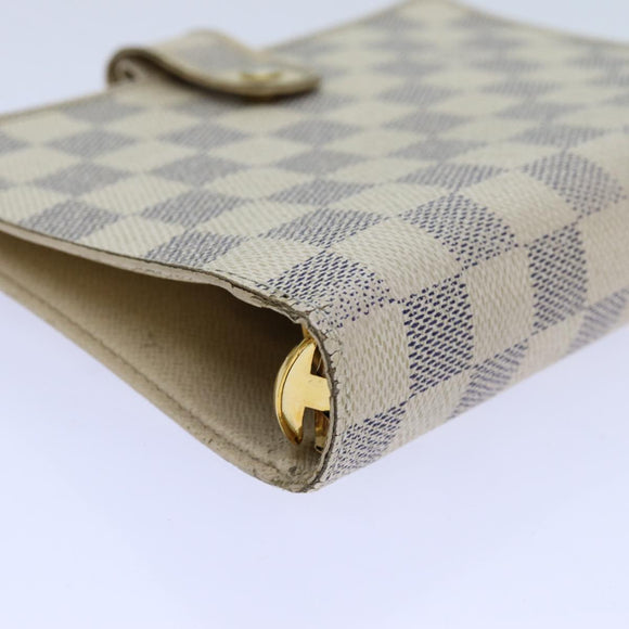 LOUIS VUITTON Damier Azur Agenda MM Day Planner Cover R20707 LV Auth 70715