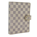 LOUIS VUITTON Damier Azur Agenda MM Day Planner Cover R20707 LV Auth 70715-1