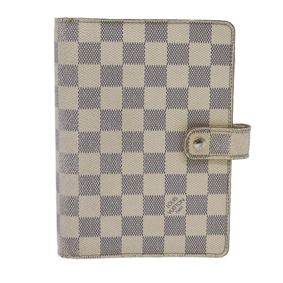LOUIS VUITTON Damier Azur Agenda MM Day Planner Cover R20707 LV Auth 70715